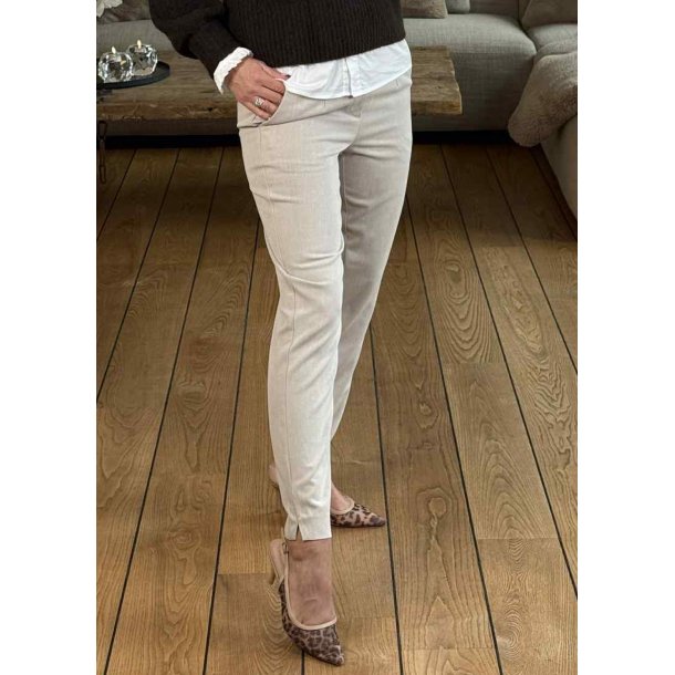 Lisa Slim Pants- Humus Melange