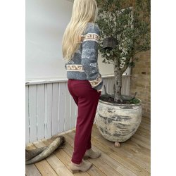 Lisa Slim Pants- Cabernet