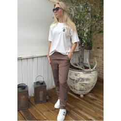 Lisa Slim Pants- Carafe Melange