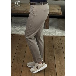 Lisa Slim Pants-Fossil/melange