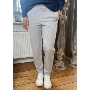 Lisa Slim Pants- Light grey melange