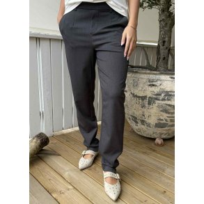 Lisa Slim Pants Tall- medium grey melange