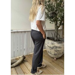 Lisa Slim Pants Tall- medium grey melange