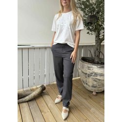 Lisa Slim Pants Tall- medium grey melange