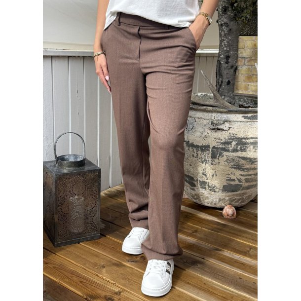 Lisa Straight Pants- Carafe Melange