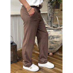 Lisa Straight Pants- Carafe Melange