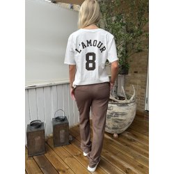 Lisa Straight Pants- Carafe Melange