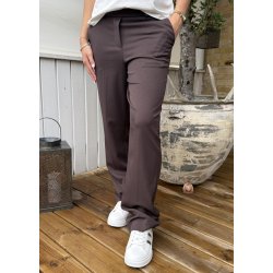 Lisa Straight Pants- Seal brown