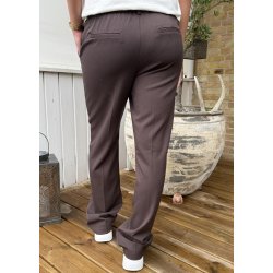 Lisa Straight Pants- Seal brown