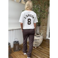 Lisa Straight Pants- Seal brown