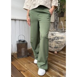 Lisa Wide Pants- Bronze Green