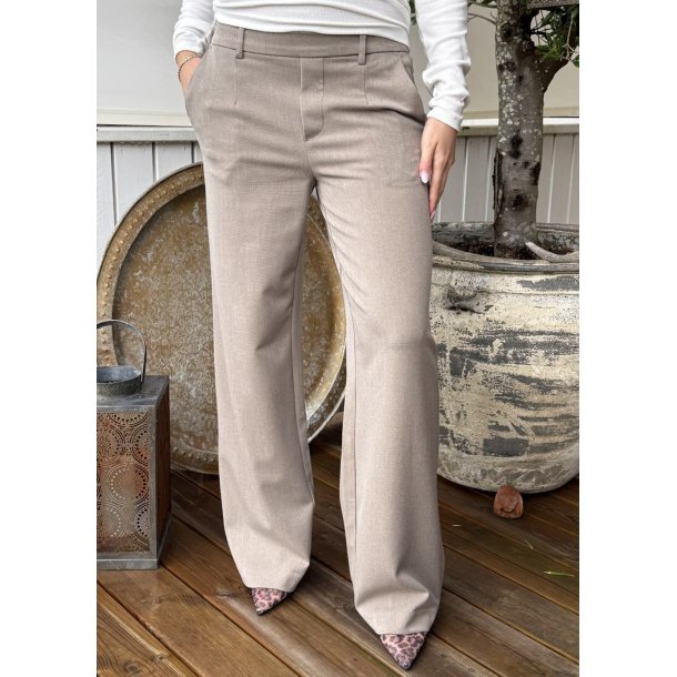 Lisa Wide Pants-Fossil/melange