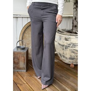 Lisa Wide Pants- Medium Grey Melange  