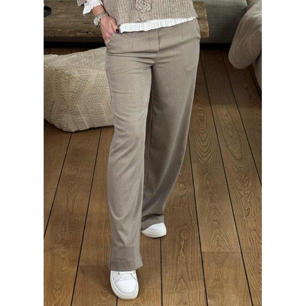 Lisa Wide Pants-Fossil/melange