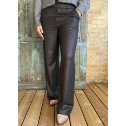 Lisa wide Pants- Black Silver Glitt