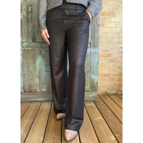Lisa wide Pants- Black Silver Glitt