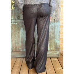 Lisa wide Pants- Black Silver Glitt