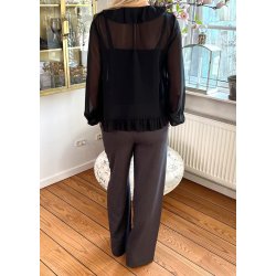 Lisa Wide Pants- Grey Melange  