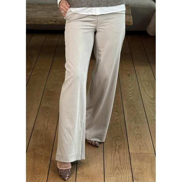 Lisa Wide Pants- Humus Melange