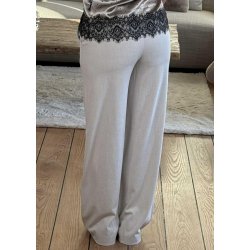 Lisa Wide Pants- Humus Melange