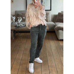 Lissa Flounce Blouse-Sand