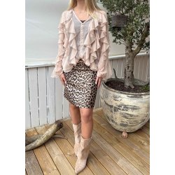 Lissa Flounce Blouse-Sand