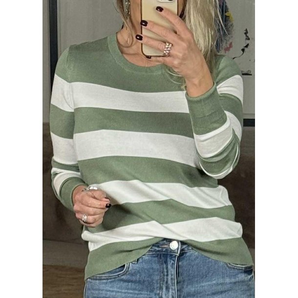 Lizza Striped Knit Pullover-Seaspra