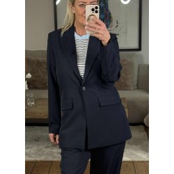 Lizza Narrow Striped Pullover- Chalk/midnight