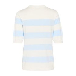Lizza Striped Knit-Chalk Light blue