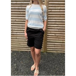 Lizza Striped Knit-Chalk Light blue