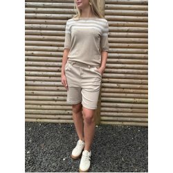 Lizza Striped Knit-Feather Gray Cha