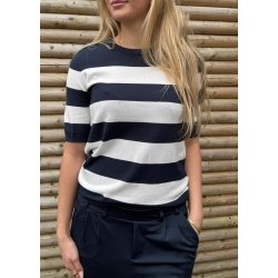 Lizza Striped Knit-midnight marine
