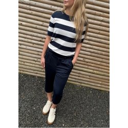 Lizza Striped Knit-midnight marine