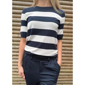 Lizza Striped Knit-midnight marine