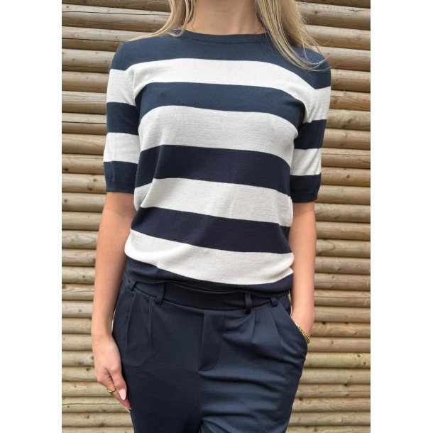 Lizza Striped Knit-midnight marine