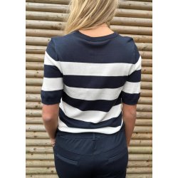 Lizza Striped Knit-midnight marine