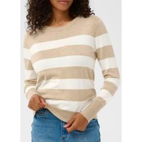 Lizza Striped Knit Pullover-Feather G.m. chalk
