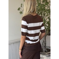 Lizza Striped Knit- Carafe/cha