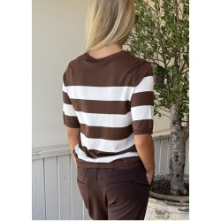 Lizza Striped Knit- Carafe/cha