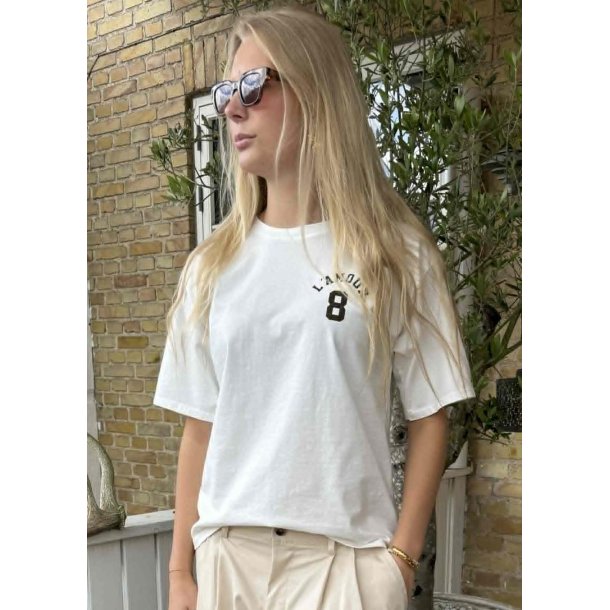 L�Amour Tee- white/Brown