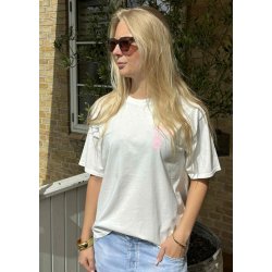 L�Amour Tee- white/Pink