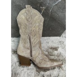 Long Stone Cowboy Boots 7615- Khaki