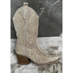 Long Stone Cowboy Boots 7615- Khaki