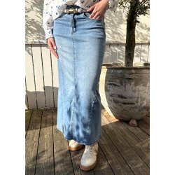 Loose Denim Skirt 911- Blue