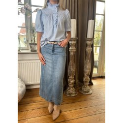 Loose Denim Skirt 911- Blue