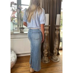 Loose Denim Skirt 911- Blue