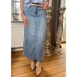 Loose Denim Skirt 911- Blue