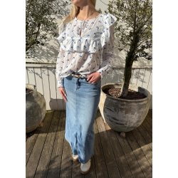 Loose Denim Skirt 911- Blue