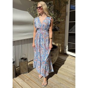 Lorie Printed Dress- Blue