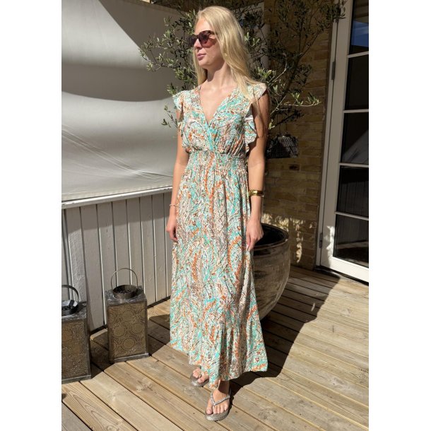 Lorie Printed Dress- Turkis